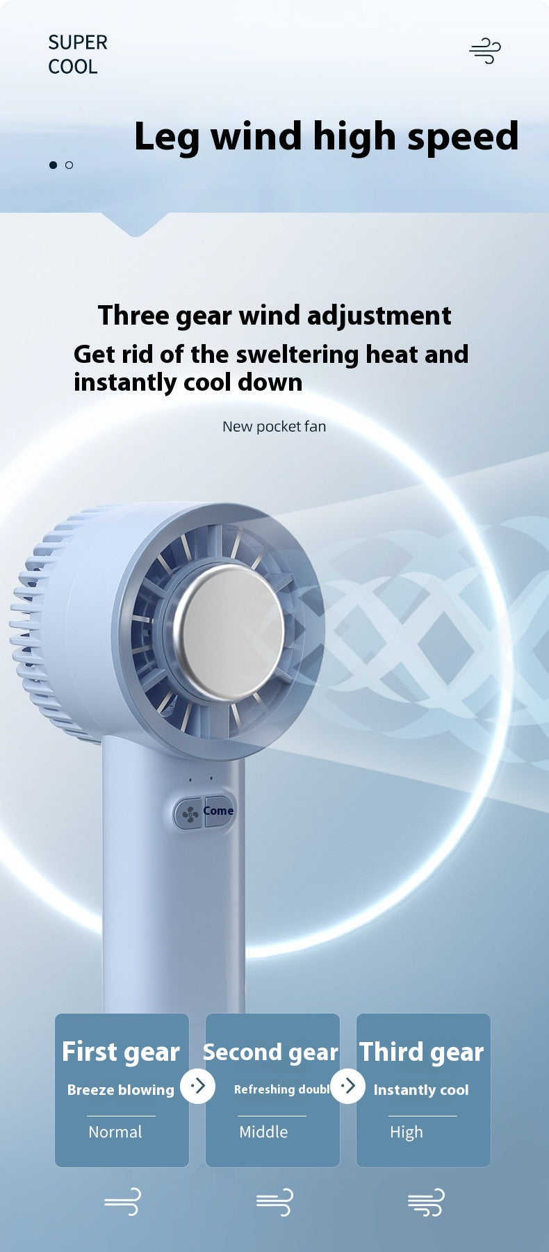 ChillJolt ice-plate turbo fan — front view